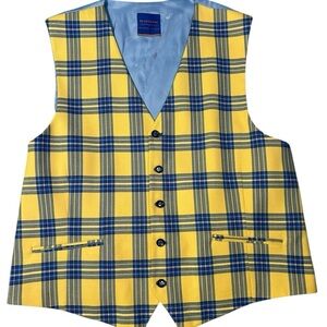 Berragamo Colorful Plaid Vest in a Vivienne Westwood type style XL XXL